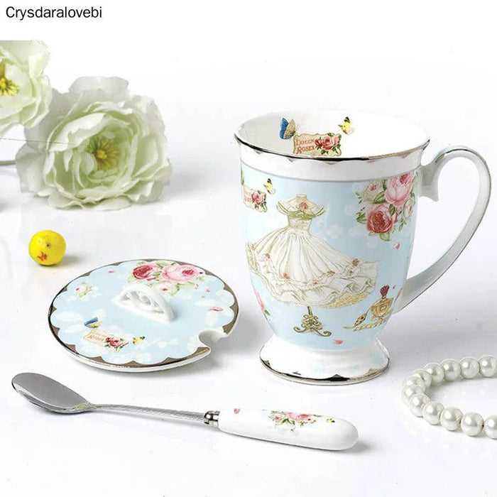 Elegant 330ml Premium Bone China Tea and Coffee Mugs