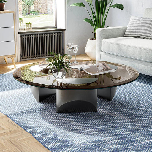 Elegant Nordic Transparent Round Coffee Table