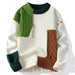 Hip-Hop Inspired Patchwork Sweater for Men