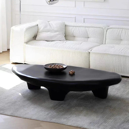 Contemporary Irregular Wood Low Table for Stylish Floor Seating