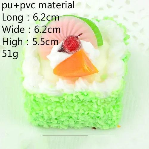 Realistic Faux Fruit Cake Display Model for Home Decor and Photography - 1 Piece Artificial Dessert Prop