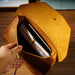 Retro Cowhide Leather Laptop Sleeve with Multi-Functional Storage