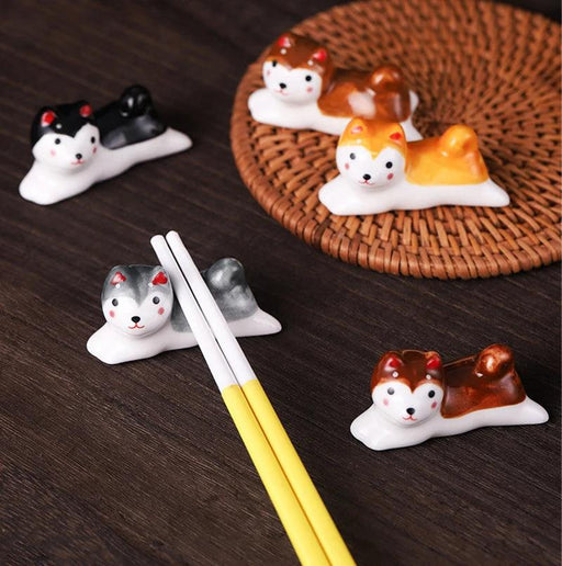 Charming Cat-Inspired Ceramic Chopstick Holder for Elegant Dining