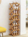 Stylish Multi-Tier Bamboo Footwear Organizer for Efficient Home Storage