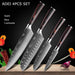 Exquisite Damascus Steel Chef Knife Collection - 1-10Pcs Japanese Santoku and Utility Knives for Culinary Excellence