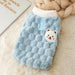 Cozy Plush Sweet Bear Print Winter Sweater for Small Dogs & Puppies with Secure Buckle Closure