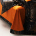 Luxurious Golden Jacquard Satin Bedding Set - 4-Piece Black Duvet & Egyptian Cotton Sheets