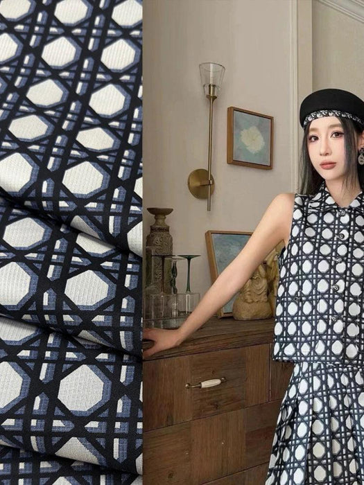 Customizable Premium Jacquard Polyester Fabric for DIY Windbreaker Dress Creations