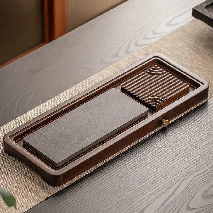 Sophisticated Japanese Ash Wood Serving Tray with Drainage for Effortless Entertaining