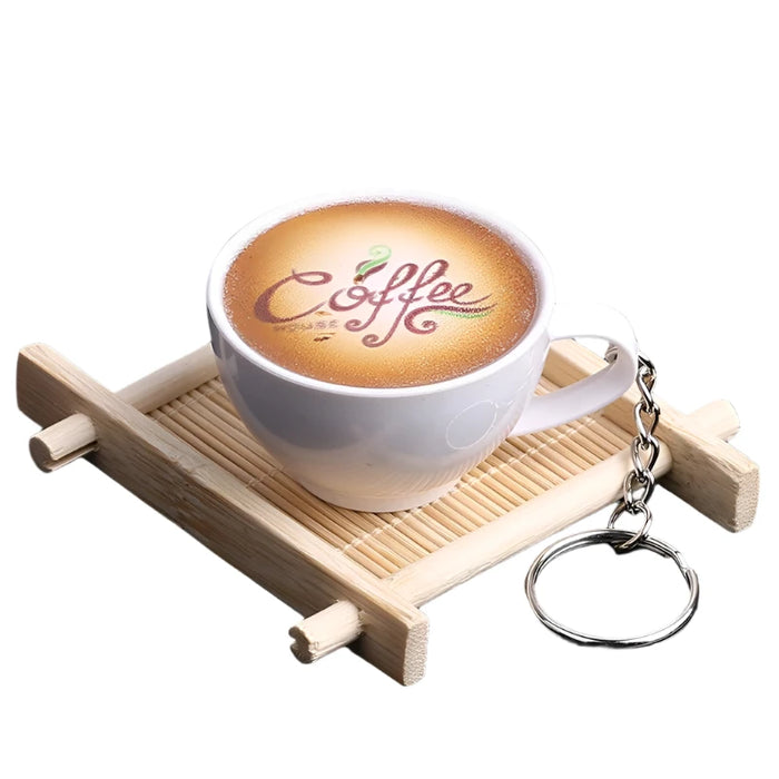 Charming Miniature Resin Coffee and Tea Cup Display Model for Whimsical Décor