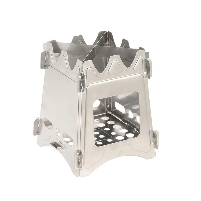 Compact Outdoor Stainless Steel Camping Stove - Perfect for Hiking and Wilderness Cooking