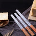 Versatile Stainless Steel Slicing Knife Set with Ergonomic Wooden Handle - 4 Sizes Available