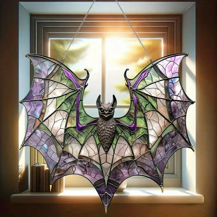 Contemporary Acrylic Bat Suncatcher Halloween Decor