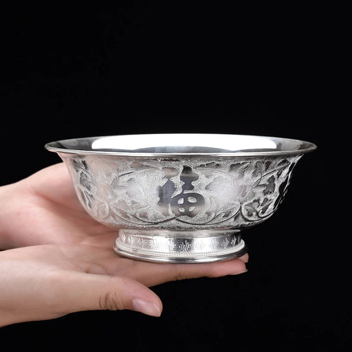 Exquisite Sterling Silver Serving Bowl