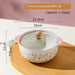 Charming Korean Ceramic Dining Set with Lid - Peach Designed Rice, Soup Bowls, and Elegant Pink Plate with Handle Bowl