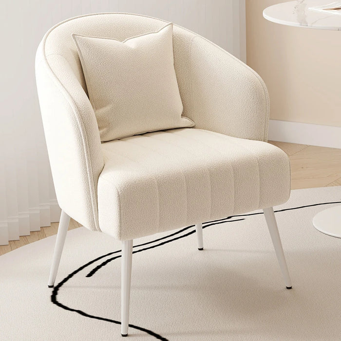 Scandinavian-Inspired Luxe Lamb Velvet Armchair with Comfort and Elegance