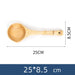 Chic Chestnut Wood Extended Handle Soup Ladle - Sophisticated Cooking Spoon for Your Culinary Space