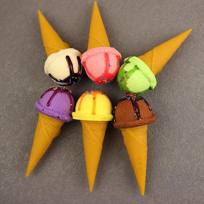 Summer Delight: 6-Piece Faux Ice Cream Dessert Decor for Events and Displays