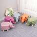 Charming Cartoon Animal Wooden Stool for Kids - Fun and Portable Shoe Changing Seat