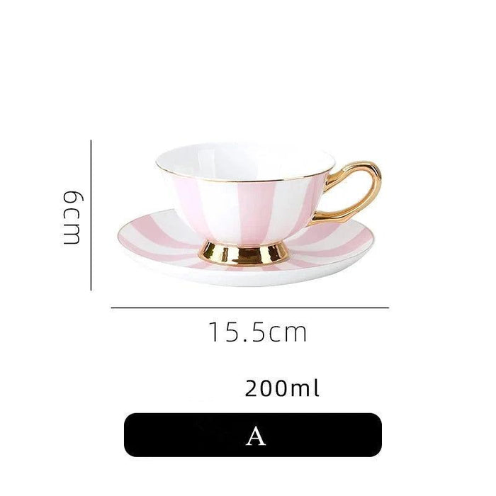 Charming Lemon Blossom Bone China Tea Set - Luxurious Drinkware for Tea and Coffee Lovers