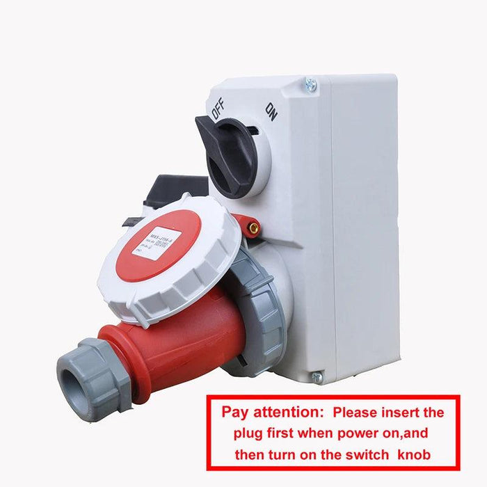 Heavy-Duty Waterproof 32A CEE Combination Socket with Circuit Protection and Switch Control