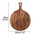 Acacia Wood Round Chopping and Serving Board with Convenient Handle - Ideal for Charcuterie and Meal Prep