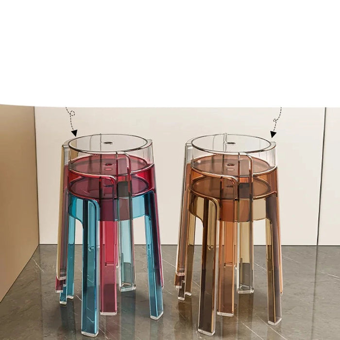 Modern Clear Acrylic Folding Stool for Stylish Living