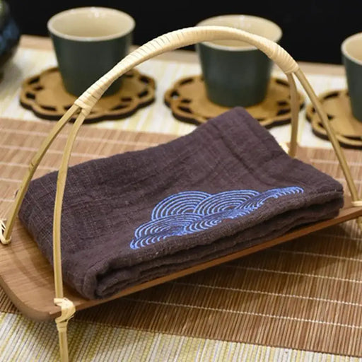 Bamboo Japanese Style Snack Tray for Sushi, Dumplings, and Desserts