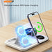 Multi-Device 5-in-1 Wireless Charging Station with RGB LED Display for Apple Watch, AirPods, iPhone, Galaxy Watch, and Samsung - Fast Charging with Time Functionality