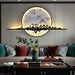 Sophisticated Circular LED Wall Art Light - Enrich Your Space with Traditional Chinese Landscape Aesthetics