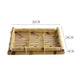 Handcrafted Thai Bamboo Serving Tray - Elegant Southeast Asian Tableware for Snacks, Roasting, and Hot Pot