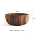 Kids' Safe Acacia Wood Bowl Set - Stylish Anti-Scald Soup and Salad Dishes