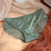 Luxe Satin Lace Hollow Out Sexy Panties for Women - Low Waist Intimates in Solid Colors