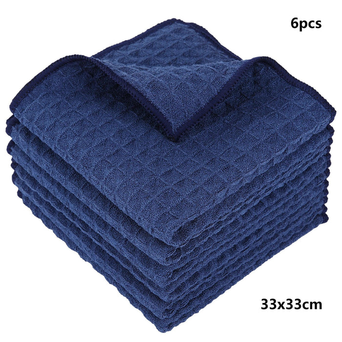 Homaxy Ultra-Soft 6-Pack Microfiber Cleaning Towels - Multi-Purpose Kitchen Essentials