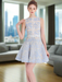 Sleeveless Lace Mini Dress with Hollow Out Embroidery for Women's Summer Events 2024