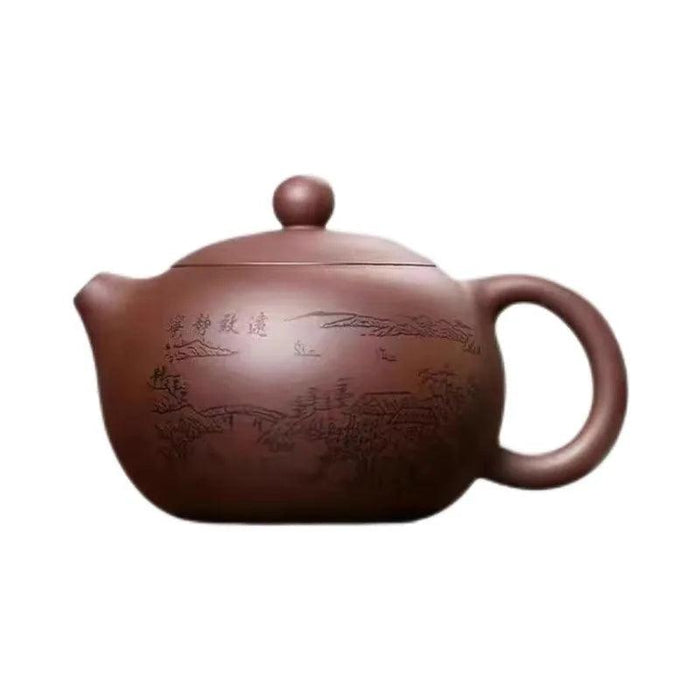 Handcrafted Yixing Purple Clay Teapot for Traditional Kung Fu Tea Ceremony