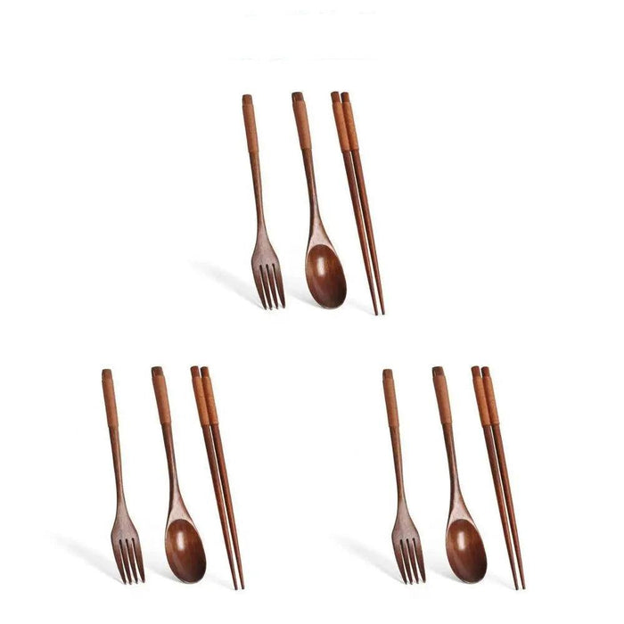 Eco-Chic Japanese Dining Set: Elegant Wooden Spoon & Chopsticks for Gourmet Experiences