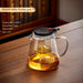 Sophisticated 750ml Glass Teapot Set with Effortless Pouring and Detachable Filter - Includes Matching Cups