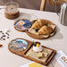 Charming Wooden Serving Tray for Elegant Tea and Snack Presentation