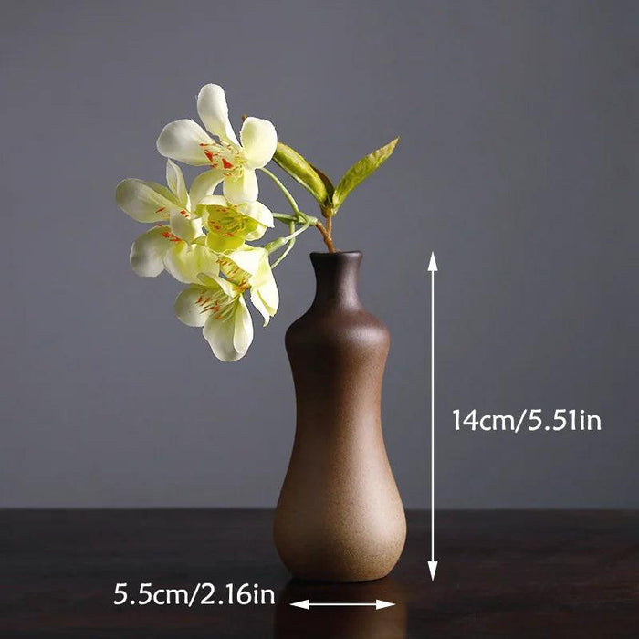 Stylish Hydroponic Ceramic Vase with Floral Accent for Tranquil Tabletop Elegance