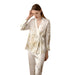 Luxurious Women's Mulberry Silk Pajama Set with National Print