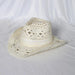 Lake Blue Western Cowboy Straw Hat Unisex with Adjustable Size
