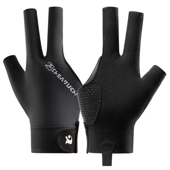 Left-Handed Billiards Glove - Three-Finger Design for Superior Performance