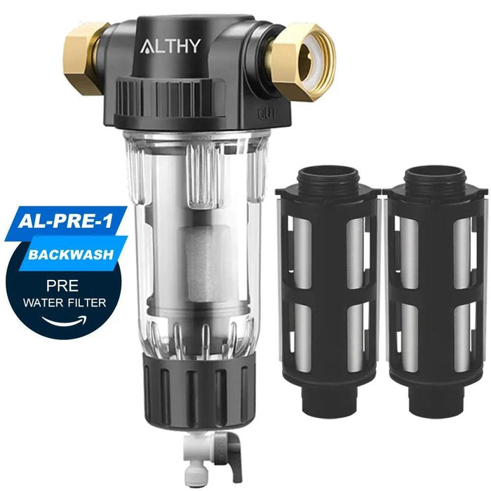 Whole House Water Filtration System with Stainless Steel Mesh - Low Maintenance Solution by ALTHY AL-PRE1