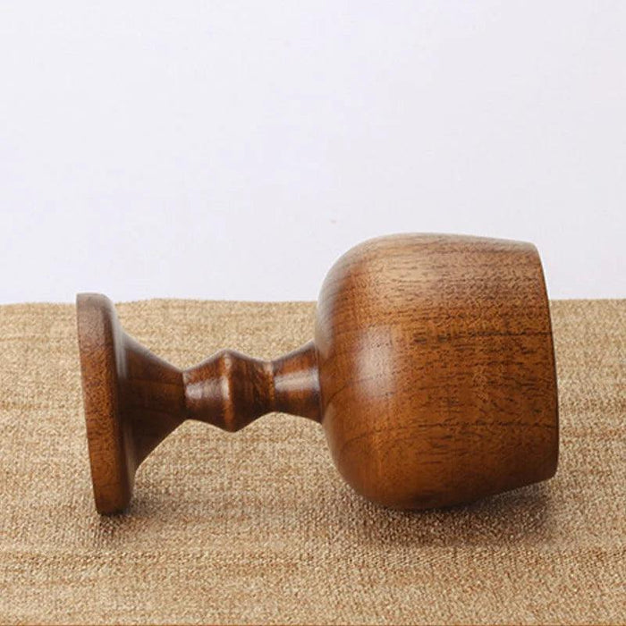 Vintage Handmade Wooden Wine Chalice - Eco-Conscious Acacia, Beech, or Sour Jujube Goblet