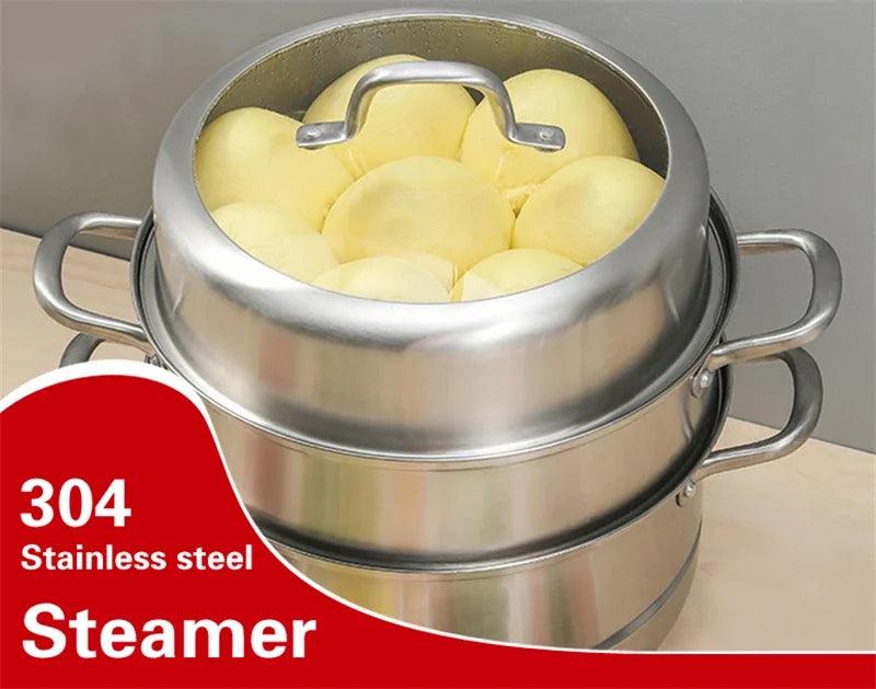 Premium 304 Stainless Steel Versatile Steamer for Healthy Cooking