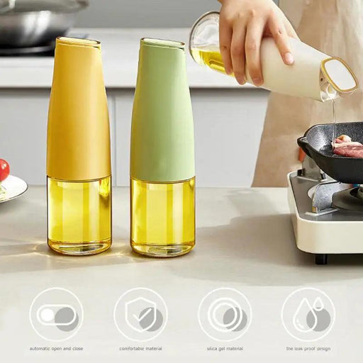 500ml Automatic Seasoning Dispenser Bottle with Effortless Pouring Nozzle - Essential Kitchen Tool