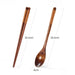 Japanese Wooden Reusable Sushi Chopsticks & Spoon Cutlery Set