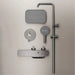 Elegant Gunmetal LED Shower System with Smart Temperature Management and Dual Control Features