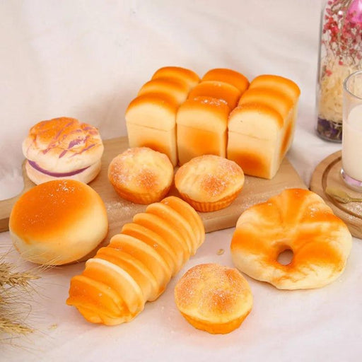 Whimsical PU Bread Stress Ball - A Fun and Functional Décor Piece for Stress Relief